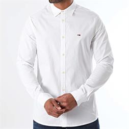 Tommy Jeans camisa lisa blanca para hombre