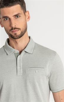 Polo manga corta verde para hombre
