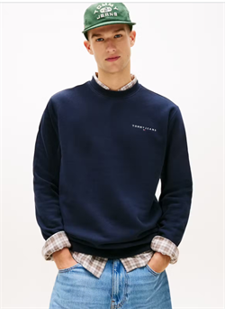 Tommy Jeans Sudadera de felpa con logo lineal bordado