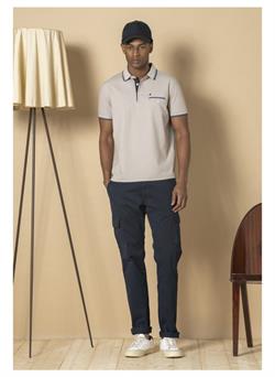 Polo para hombre color tostado