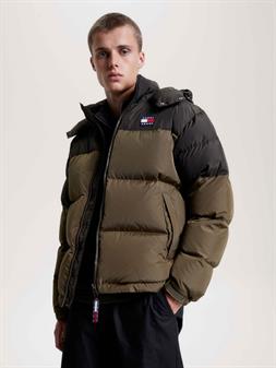 Tommy Jeans cazadora  TJM Alaska Colorblock Verde Hombre