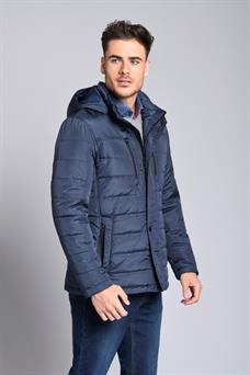 Parka acolchada azul para hombre