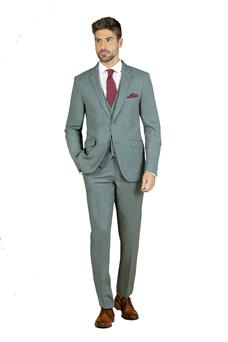 Alexander&Co Traje verde Semi-Slim Fit sin chaleco
