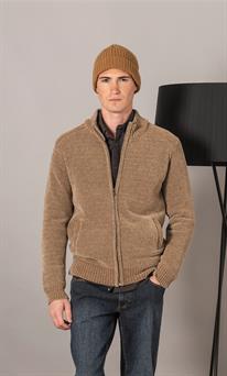 Chaqueta de punto con cremallera y bolsillos