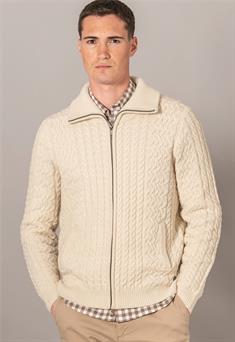 Chaqueta de punto con cremallera y bolsillos