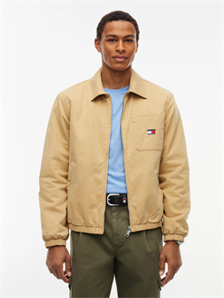 Tommy Jeans Chaqueta Harrington beis aterciopelada