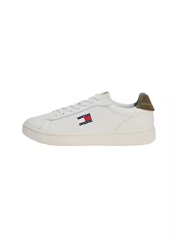 Tommy Jeans Zapatillas de piel con logo en relieve