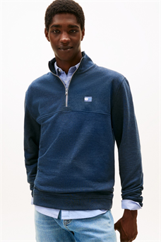 Tommy Jeans Jersey con cremallera de un cuarto y parche