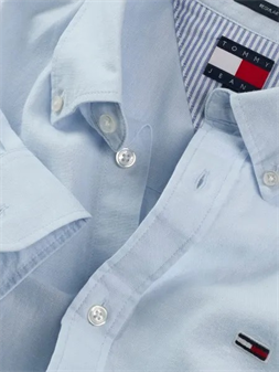 Tommy Jeans camisa azul lisa para hombre
