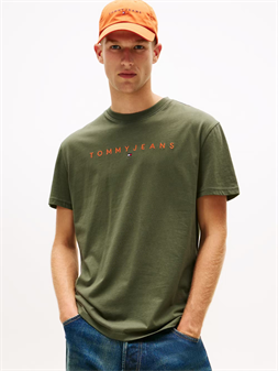 Tommy Jeans camiseta verde con logo 