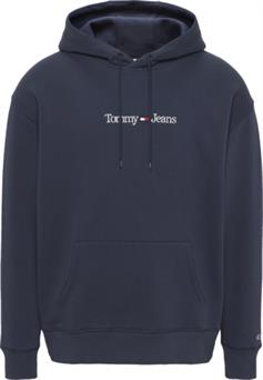 Tommy Jeans sudadera azul linear hoodie para hombre