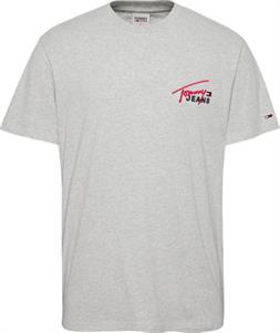 Tommy Jeans camiseta gris para hombre logo