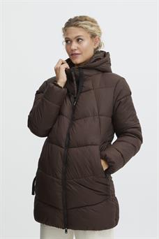 B.young abrigo largo acolchado marrón para mujer